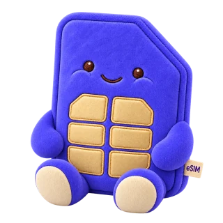 The exa eSIM mascot, ready to help