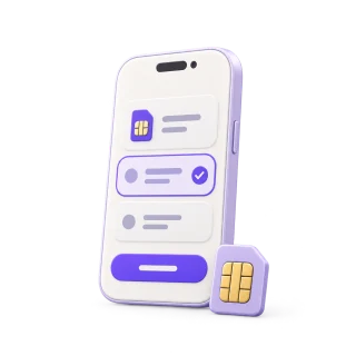 Illustration of data plans on a phone